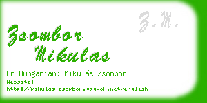 zsombor mikulas business card